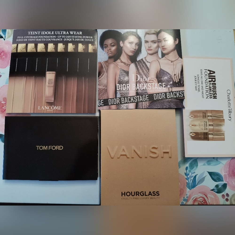 Luxury Foundation Samples-Hourglass, Dior, Charlotte Tilbury, Lancome, Tom Ford